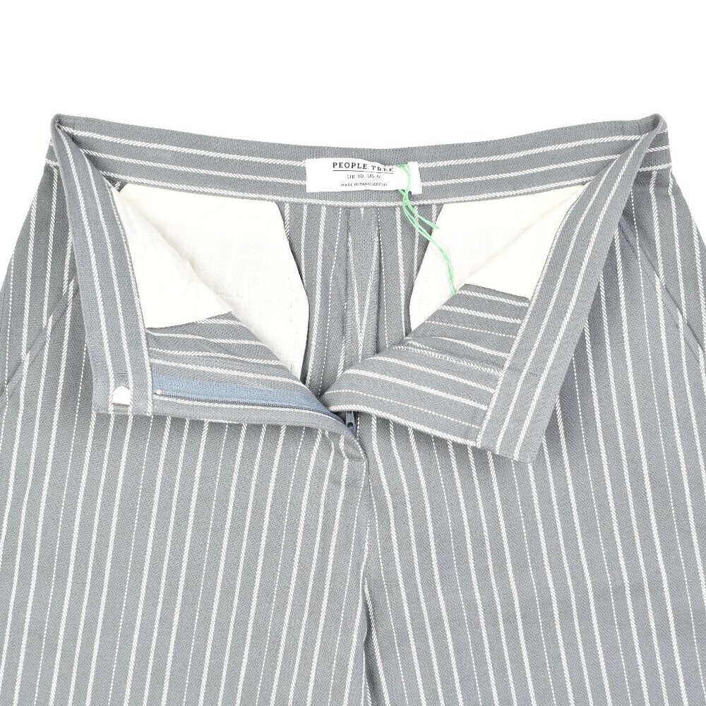 People Tree Emerson Striped Trousers Gray New - 6 — image 6 of 7